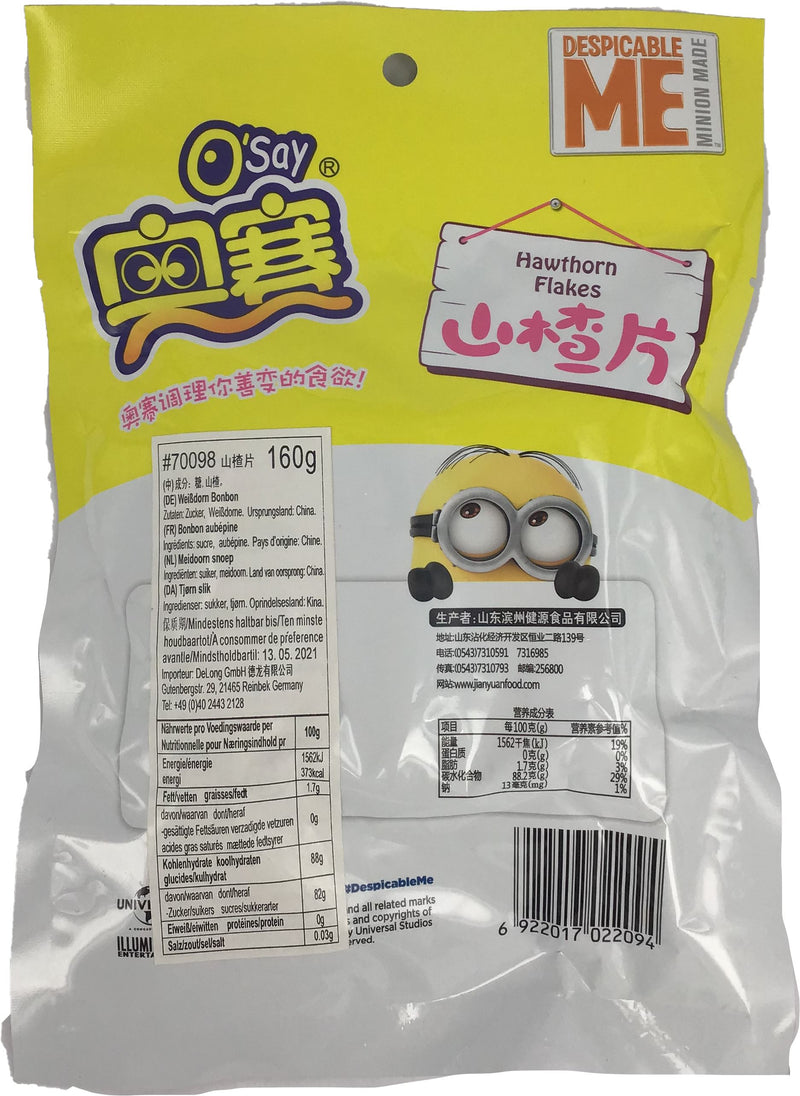 奥赛 山楂片/Aosai Weißdorn Bonbon 160g