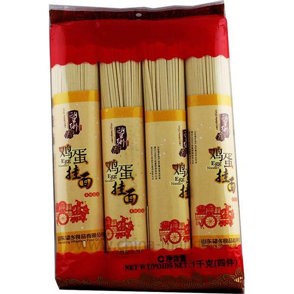 望乡 鸡蛋挂面 4把装 1公斤 /Eiernudeln 1000g Wheatsun