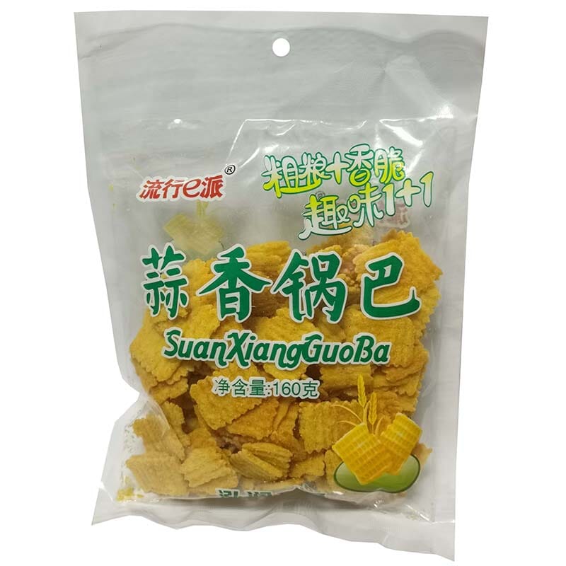 流行E派 蒜香锅巴 160克/ Reiskekse Knoblochgeschmack 160g LXEP