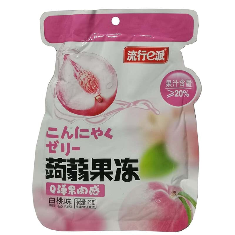 流行E派 蒟蒻果冻 白桃味 128克 /Pfirsich Konyakugelee 128g LXEP