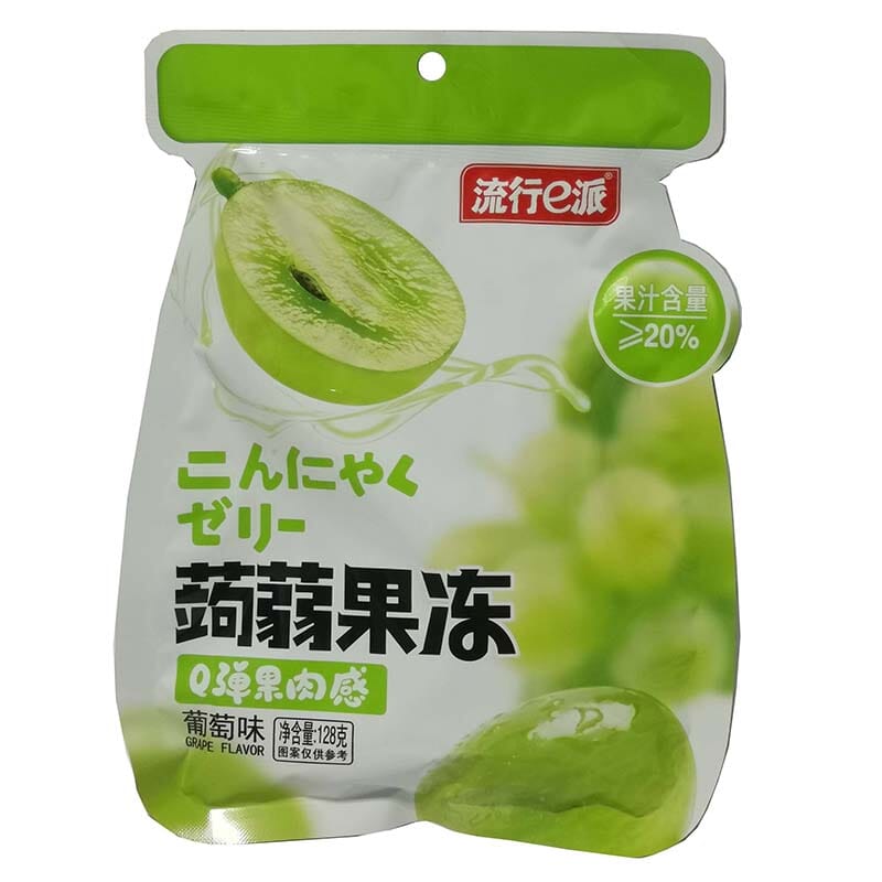 流行E派 蒟蒻果冻 葡萄味 128克 /Trauben Konyakugelee 128g LXEP