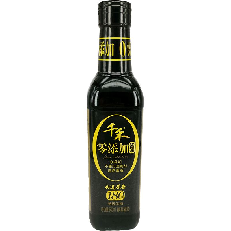 千禾 零添加酱油180天 御藏本酿酱油 500毫升 /Null Zusatzstoffe Light Sojasauce 180 Tag 500ml QIANHE