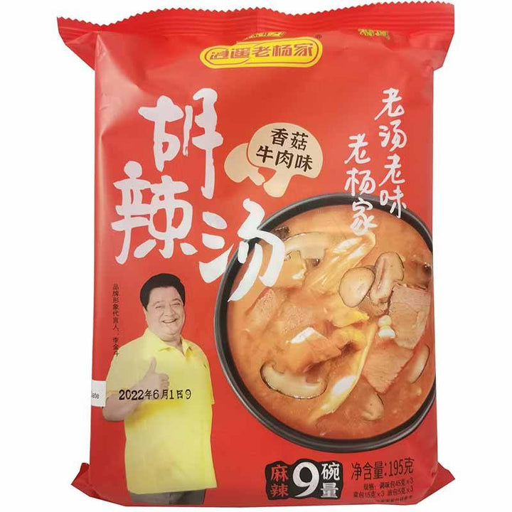 逍遥老杨家 胡辣汤 香菇牛肉麻辣味 195克 /Maissuppe mit Pilz- Rindfleischgeschamck extra scharf LYJ 195g