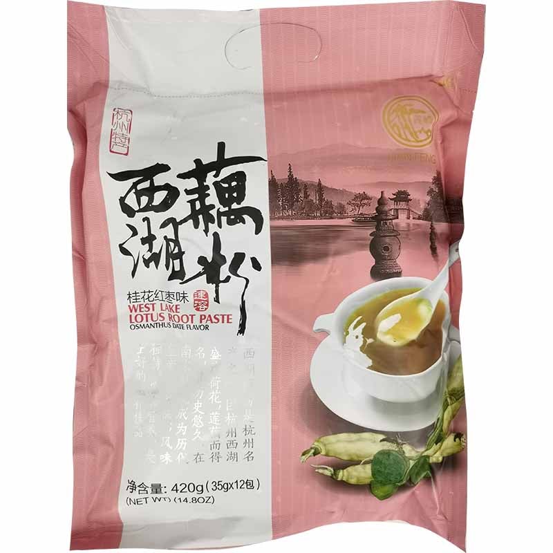 莲峰 西湖藕粉 桂花红枣味 12包 /Lotuswurzelpulver Datteln LIANFENG 420g