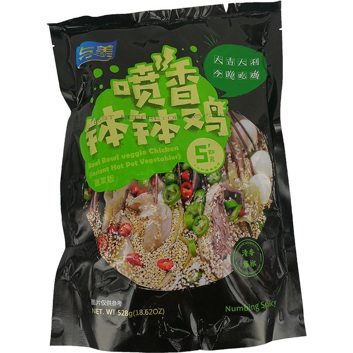与美 喷香钵钵鸡 蔬菜版 清香藤椒袋装/ Fertiggericht BoBoJi Sichuanpfeffer YUMEI 528g