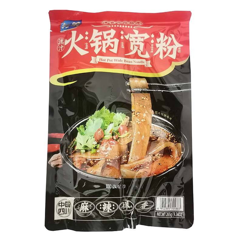 与美 流汁火锅宽粉 麻辣鲜香 265克 /Hot Pot Breite Bohnen Nudel 265g YuMei
