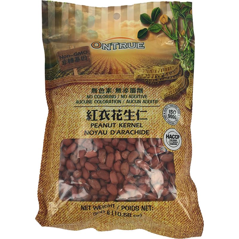 安厨 红衣花生仁 非转基因 300克 /Erdnusskerne 300g ONTRUE