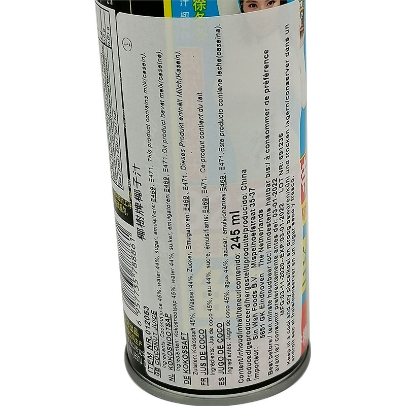 正宗椰树牌 椰子汁 罐装 245毫升 /Kokosmilch 245ml YESHU