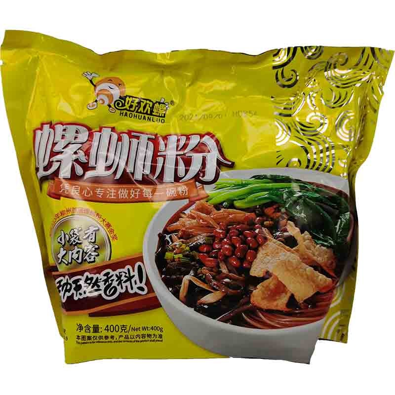 好欢螺 螺蛳粉 黄袋 400克 /Reisnudeln mit Schneckensuppe scharf 400g HAOHUANLUO