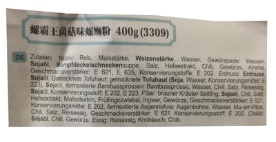 螺霸王 菌菇味螺蛳粉 柳州特产 400克 /Reisnudeln mit Schneckensuppe Pilzgeschmack 400g LBW