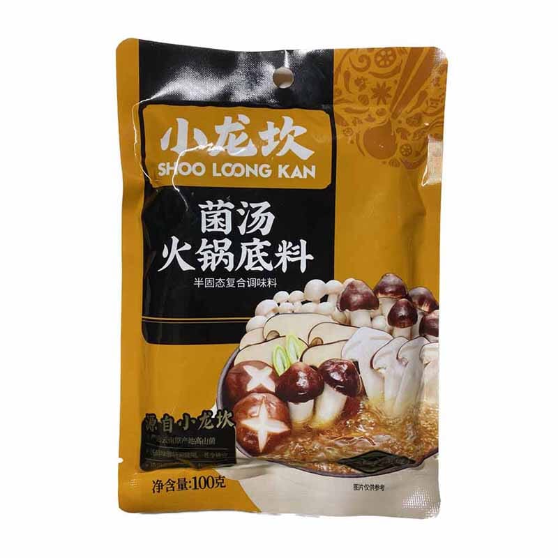 小龙坎 菌汤火锅底料 100克 / Fertigsauce f. Feuertopf Pilzen 100g SHOOLOONGKAN