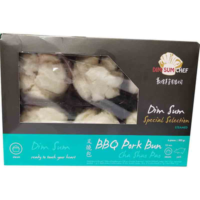 冰冻-Tiefgefroren! 猪肉叉烧包 6个/ Cha Chao Pao Hefeteigklöße mit Schweinefleischfüllung DIM SUM CHEF 300g