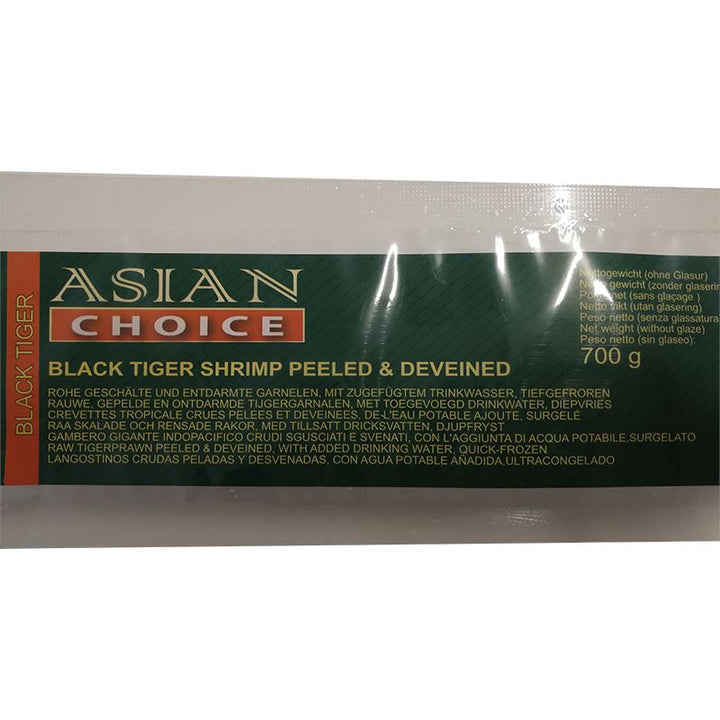 冰冻-Tiefgefroren! 亚洲精选 黑虎虾虾仁 26-30 1公斤/Rohe geschälte und entdarmte Black Tiger Garnelen 1kg Gr. 26-30 ASIAN CHOICE