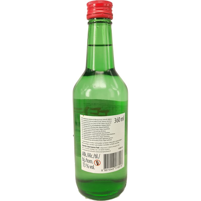 真露 韩国烧酒 草莓味 360毫升 /JINRO Soju Erdbeere 13% Alc. 360ml