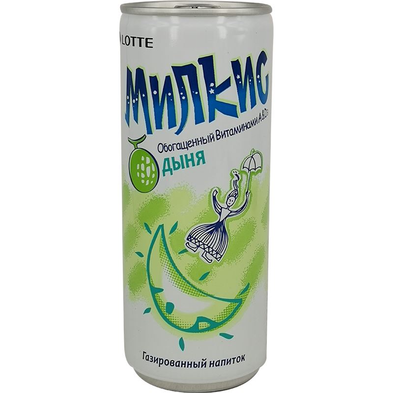 乐天牛奶碳酸饮料 香瓜味 250毫升 /Milkis Erfrischungsgetränke Melone 250ml LOTTE