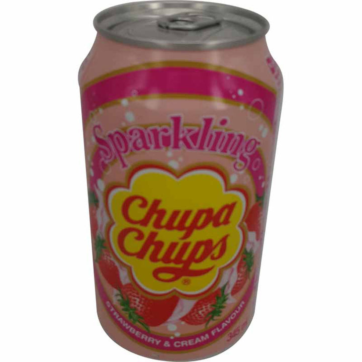 珍宝珠 棒棒糖同款 草莓奶油味汽水 345ml /Soda Sparkling Erdbeere &amp; Sahne 345ml CHUPA CHUPS