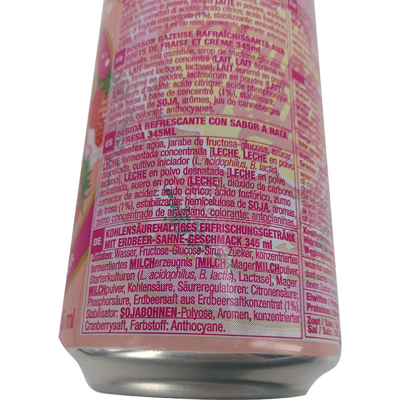 珍宝珠 棒棒糖同款 草莓奶油味汽水 345ml /Soda Sparkling Erdbeere &amp; Sahne 345ml CHUPA CHUPS