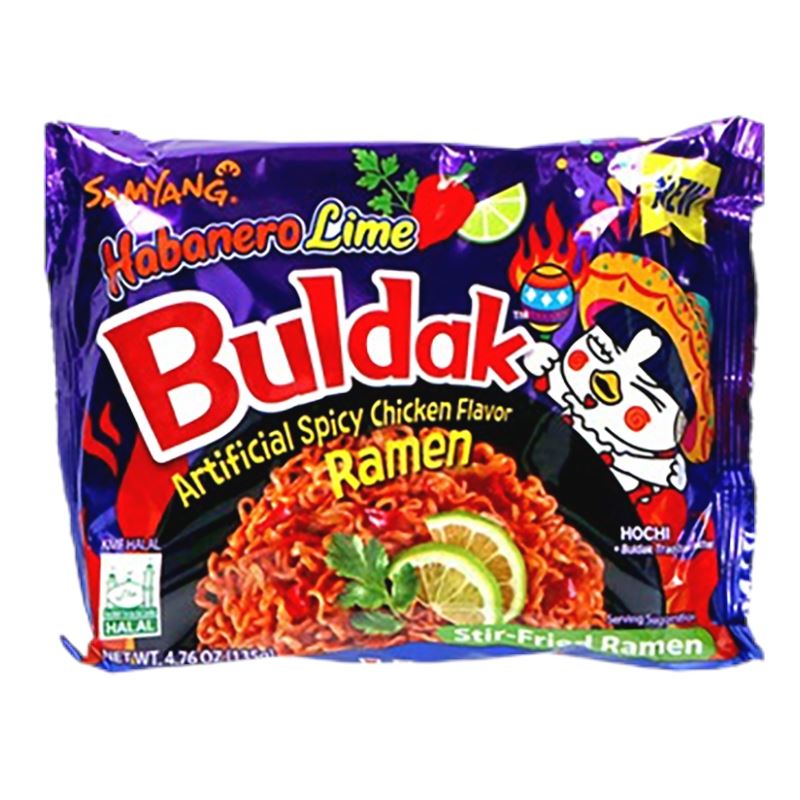 韩国三养 火鸡面 青柠魔鬼辣拉面 135克 /Hot Chicken Ramen mit Habanero Lime 135g SAMYANG