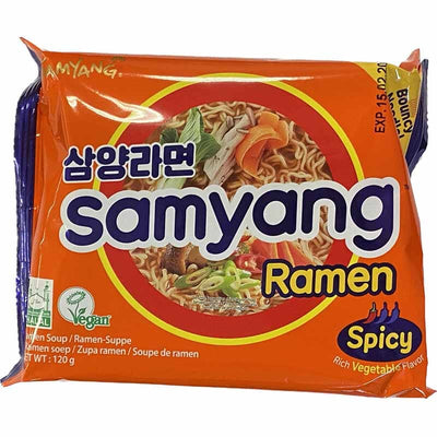 韩国三养 香辣培根风味拉面 120克 /Instant Nudeln Ramen Scharf 120g SAMYANG