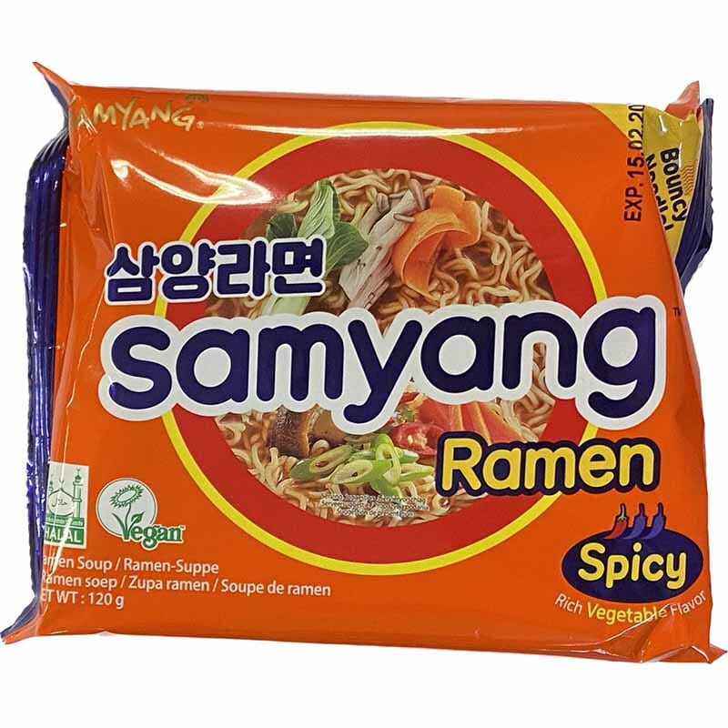 韩国三养 香辣培根风味拉面 120克 /Instant Nudeln Ramen Scharf 120g SAMYANG