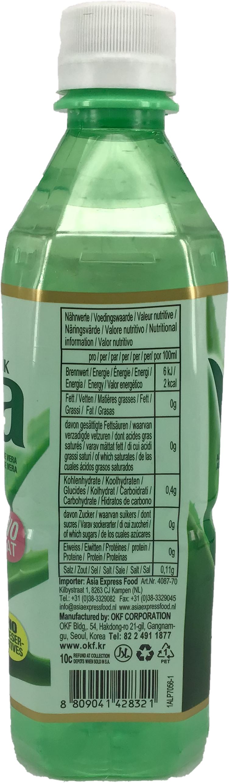 韩国芦荟饮料 无糖 500毫升 /Aloe Vera Getränke Zuckerfrei 500ml OKF