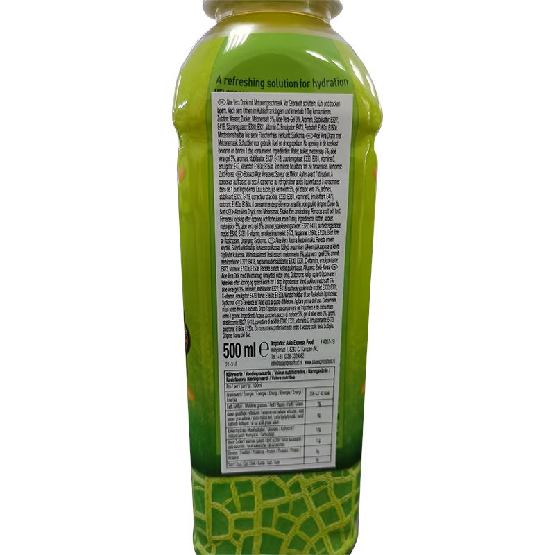 韩国芦荟饮料 哈密瓜味 500毫升 /Aloe Vera Getränk Moschusmelonengeschmack 500ml OKF