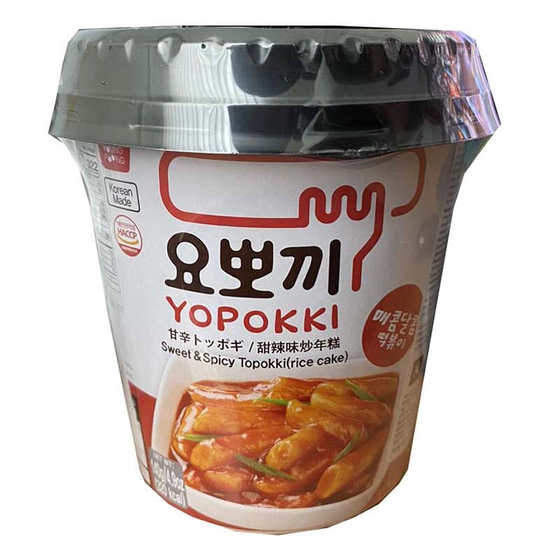 韩国永丰即食炒年糕 甜辣味 微波杯 140克 /Reiskuchen Yopokki Süß & Pikant 140g YOUNGPOONG