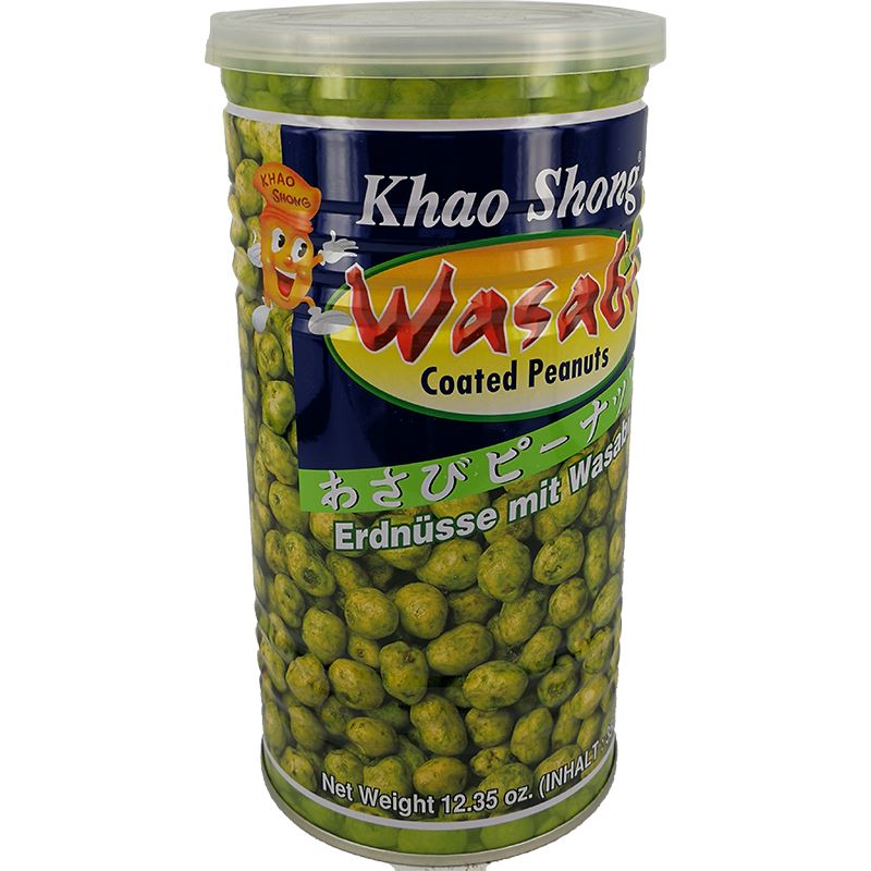 芥末花生 350克 /Erdnüsse mit Wasabi scharf 350g KHAO SHONG