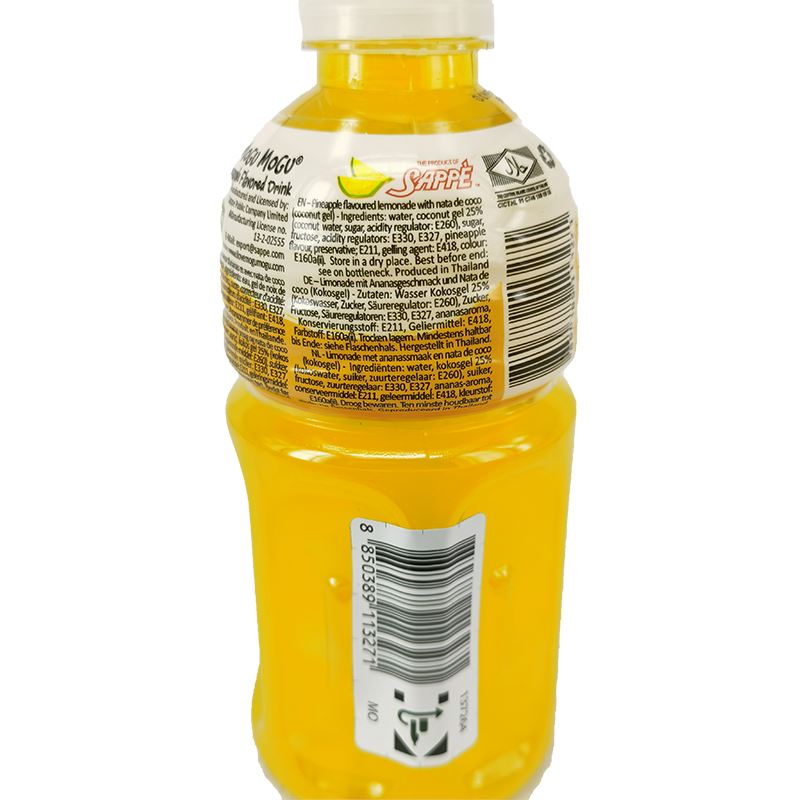 椰果饮料 菠萝味 320毫升 /Ananasgetränk mit Nata de Coco 320ml MOGU MOGU