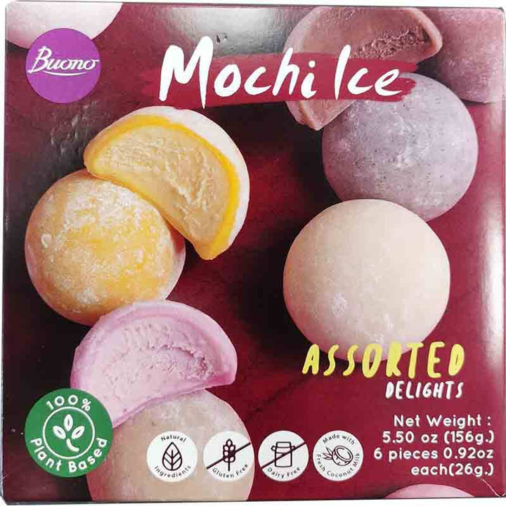 冰冻-Tiefgefroren! 混合口味麻薯冰激凌 156克 /Eisdessert Mochi sortiert BUONO 156g