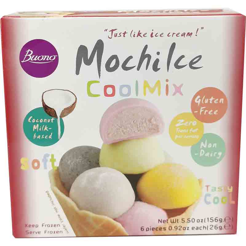 冰冻-Tiefgefroren! 混合口味麻糬冰激凌 156克 /Eisdessert Mochi sortiert BUONO 156g