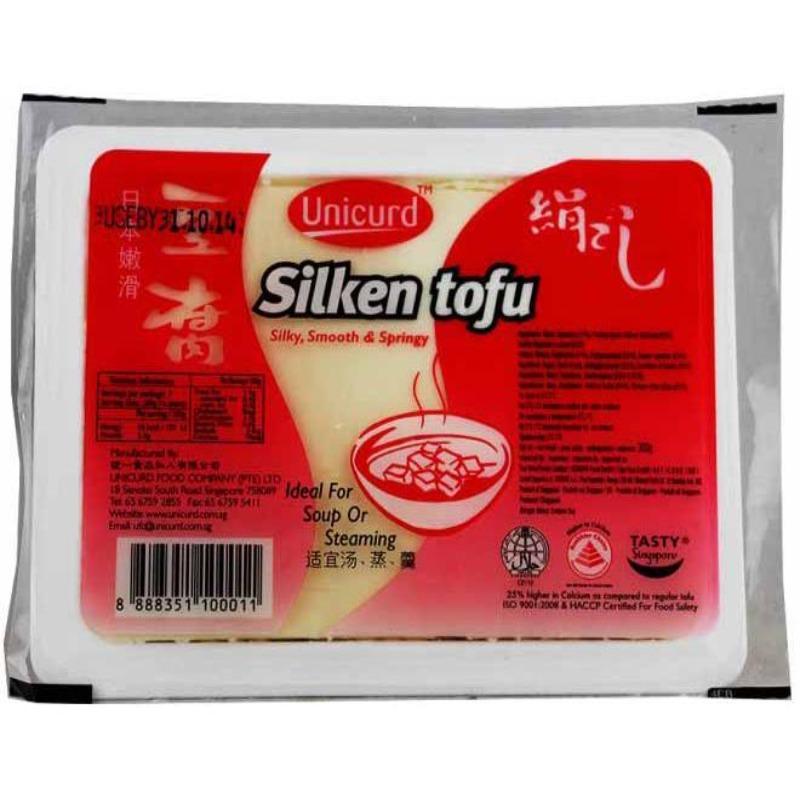 统一豆腐 日本嫩滑盒装豆腐(红) 300克 / Silken Tofu Rot T01 300g UNICURD