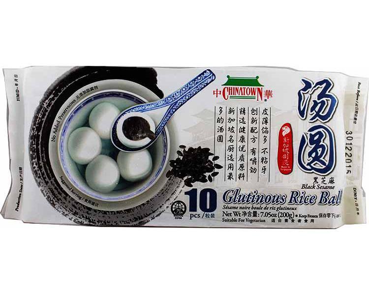 冰冻-Tiefgefroren! 中华 黑芝麻汤圆 10粒 /Klebreis Ball Schwarzer Sesam Geschmack 200g CHINATOWN