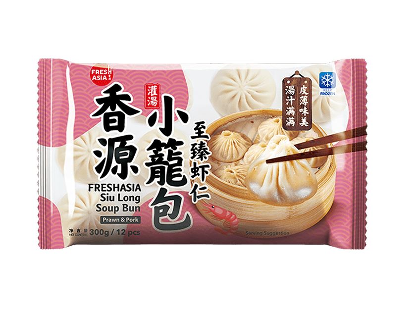 冰冻-Tiefgefroren! 香源  至臻虾仁灌汤小笼包 12个 /Chinesische Knödel Gefüllt mit Garnelen und Schweinefleisch 300g