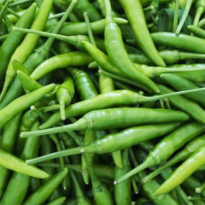 新鲜 绿 小米辣椒 100克 /Grüne Finger Chilli 100g Ursprung: Uganda