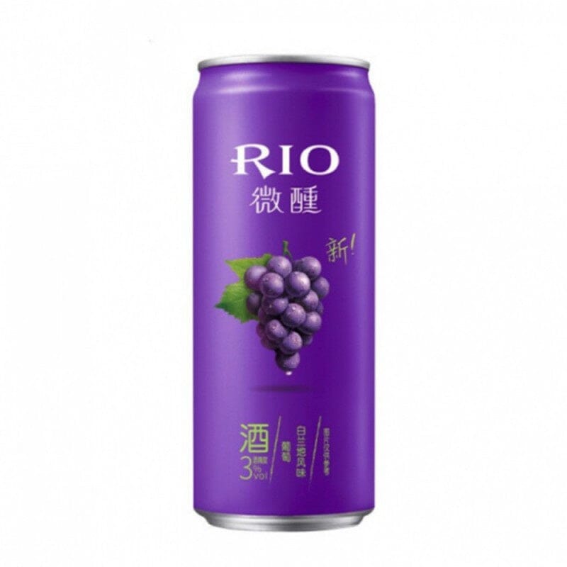 RIO微醺3度 白兰地鸡尾酒 紫葡萄味 330毫升 /RIO Light Cocktail Premix TRAUBE Weinbrand 3%Vol. 330ml