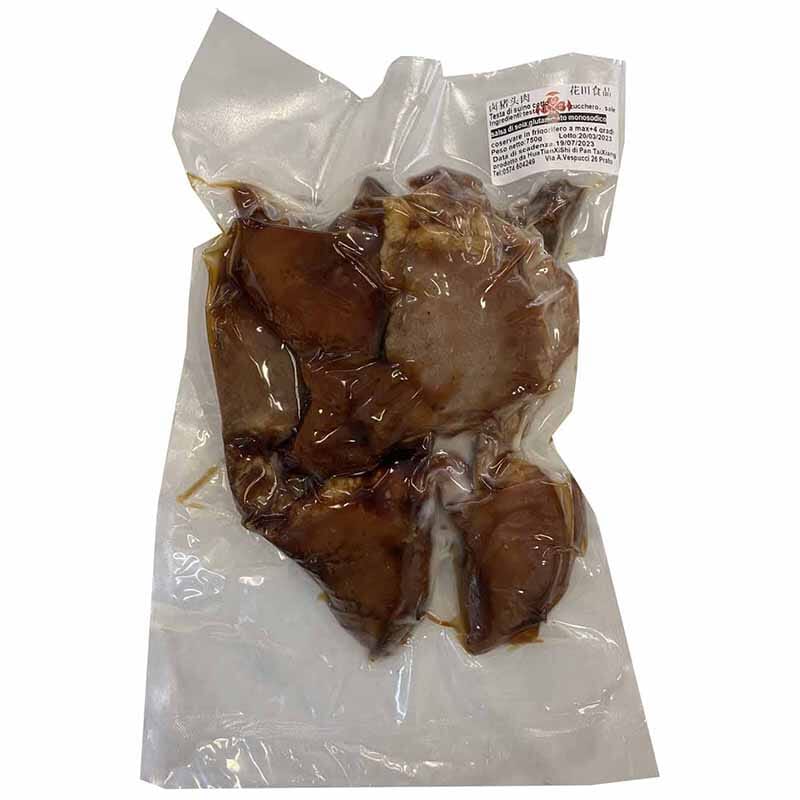 金鹿食品 鲜美卤食 酱卤猪头肉 /würziges getrocknetes Schweinkopf